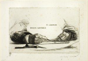 Mani Incisione-O Laborum da Francis Seymour Haden