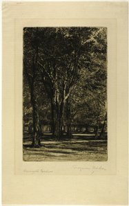 Giardini di Kensington, No. II (grande lastra) da Francis Seymour Haden