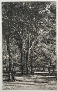 Giardini di Kensington La grande lastra, 1860 da Francis Seymour Haden