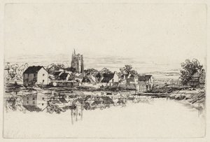 Città di Kidwelly, 1859 da Francis Seymour Haden