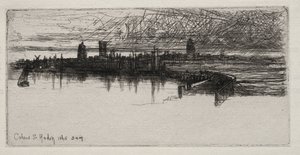 Piccolo molo di Calais, 1865, 3 A.M., 1865 da Francis Seymour Haden