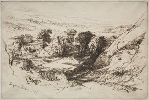 Nine Barrow Down, 1877 da Francis Seymour Haden