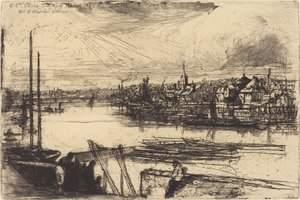 Vecchia Chelsea, dalla finestra di Whistler (Battersea Reach) da Francis Seymour Haden
