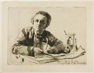 Ritratto di Francis Seymour Haden, No. 2 (mentre incide)