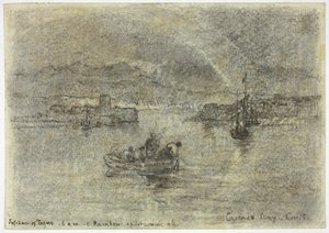 Arcobaleno sulla baia di Cascais, Cintra, Portogallo da Francis Seymour Haden