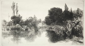 Stagno di Shere Mill (La lastra più grande) da Francis Seymour Haden