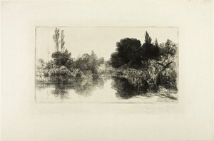 Stagno di Shere Mill, No. II (grande tavola) da Francis Seymour Haden