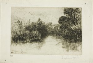 Stagno di Shere Mill, No. I (piccola lastra) da Francis Seymour Haden