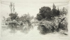 Shere Mill Pond La Piastra Maggiore, 1860 da Francis Seymour Haden