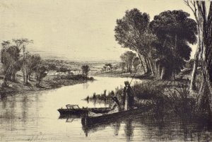 Pescatori del Tamigi No.1 da Francis Seymour Haden