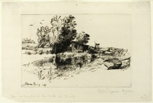 La piccola casa-barca da Francis Seymour Haden