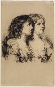 I gemelli-Sarah e Anne Haden (No. 2), 1885 da Francis Seymour Haden