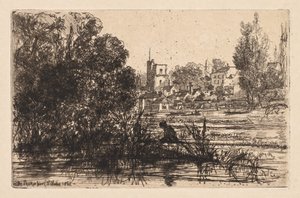 Chiesa di Twickenham da Francis Seymour Haden
