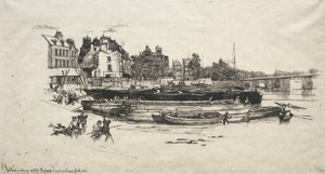 Casa di Whistler a Old Chelsea, 1863 da Francis Seymour Haden
