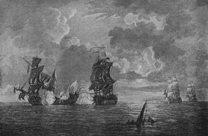 Cattura del Foudroyant, c1760 da Francis Swaine