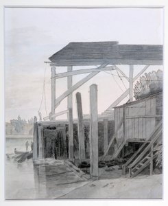 Un molo, c.1800 da Francis Towne