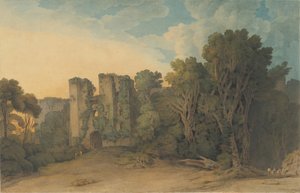 Castello di Berry Pomeroy nella contea di Devon, 1775-1805 da Francis Towne
