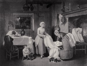 Ore rustiche: notte, inciso da H. Gillbank da Francis Wheatley