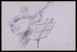 Ritratto di Arnold Dolmetsch da Francis Wilfred Lawson