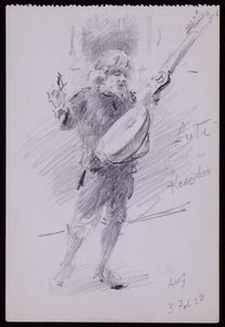 Ritratto di Arnold Dolmetsch da Francis Wilfred Lawson