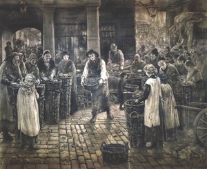 Scena di Covent Garden - Donne Lavoratrici in Piedi