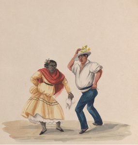 Un Uomo e una Donna che Ballano, da un Gruppo di Disegni che Rappresentano Costumi Peruviani da Francisco