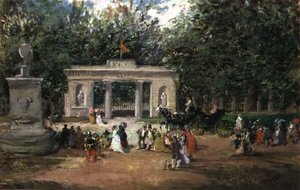 La Porta dei Giardini Botanici a Madrid dal Museo del Prado da Francisco Domingo Marqués