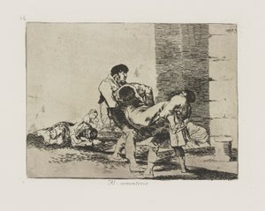 Al cimitero, tav. 56 dalla serie I disastri della guerra da Francisco de Goya