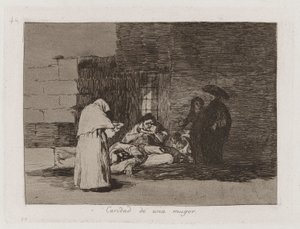 Caridad de una muger (Una donna) da Francisco de Goya