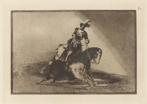 Carlo V. che infilza un toro nell