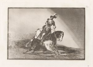 Carlo V che infilza un toro nell