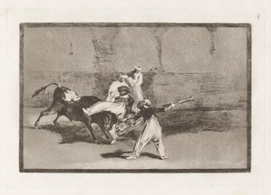 Cogida di un moro nella plaza, Tavola 8 da La tauromachia da Francisco de Goya