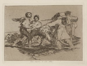 Con ragione? senza di essa, tav. 2 dalla serie Los desastres de la guerra da Francisco de Goya