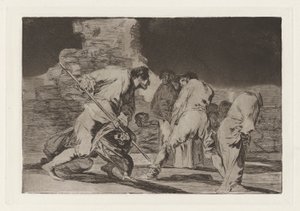 Disparate furioso (Follia furiosa), noto anche come Hizonos dios y maravillamos nos (È sorprendente e siamo stati creati da Dio), dalla serie Los disparates (I proverbi) da Francisco de Goya