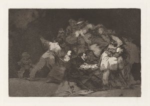Disparate general, anche noto come Unas de gato y habito de beato, dalla serie Los disparates da Francisco de Goya