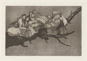 Disparate ridiculo (Follia ridicola), noto anche come Andarse por las ramas (Andare tra i rami), dalla serie Los disparates (I proverbi) da Francisco de Goya