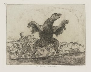 Il grifone carnivoro, tav. 76 dalla serie I disastri della guerra da Francisco de Goya