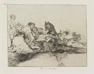 Questo è il peggio! tav. 74 dalla serie I disastri della guerra da Francisco de Goya