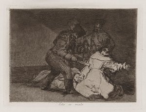 Esto es malo, tav. 46 da Los desastres de la guerra da Francisco de Goya