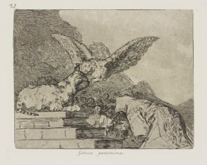 Gatesca pantomima, pl. 73 dalla serie Los desastres de la guerra (I disastri della guerra) da Francisco de Goya
