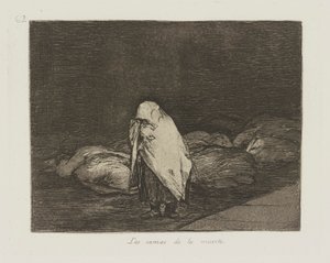 Las camas de la muerte, Tavola 62 dalla serie Los desastres de la guerra da Francisco de Goya