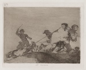 Lo meritava, Tavola 29 da I disastri della guerra da Francisco de Goya