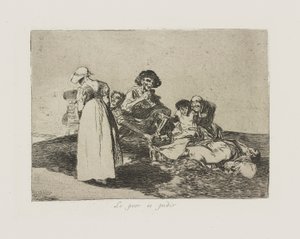Lo peor es pedir. (Il peggio è chiedere), tav. 55 dalla serie Los desastres de la guerra (I disastri della guerra) da Francisco de Goya
