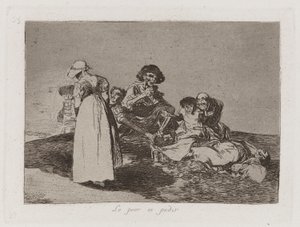 Lo peor es pedir (Il Peggio è Chiedere), Tavola 55 da Los desastres de la guerra (I Disastri della Guerra) da Francisco de Goya