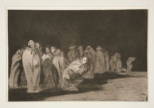 Los encasados, tav. 8 dalla serie Los proverbios da Francisco de Goya