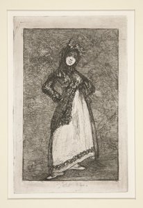 Maja [con sfondo scuro] da Francisco de Goya