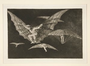 Modo di volare, tav. 13 dalla serie Los proverbios da Francisco de Goya