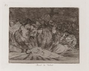 Murió la verdad, Tavola 79 da Los desastres de la guerra da Francisco de Goya
