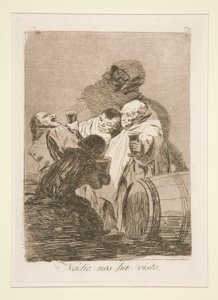 Nadie nos ha visto (Nessuno ci ha visto), pl. 79 dalla serie Los caprichos da Francisco de Goya