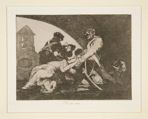 Ni por esas (Neanche questi), tav. 11 da Los desastres de la guerra (I disastri della guerra) da Francisco de Goya
